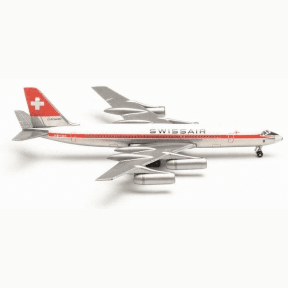 Convair CV-990 "Coronado" - Swissair,Reg."HB-ICC" - "St.Gallen" Marca: Herpa - Scala: 1:500