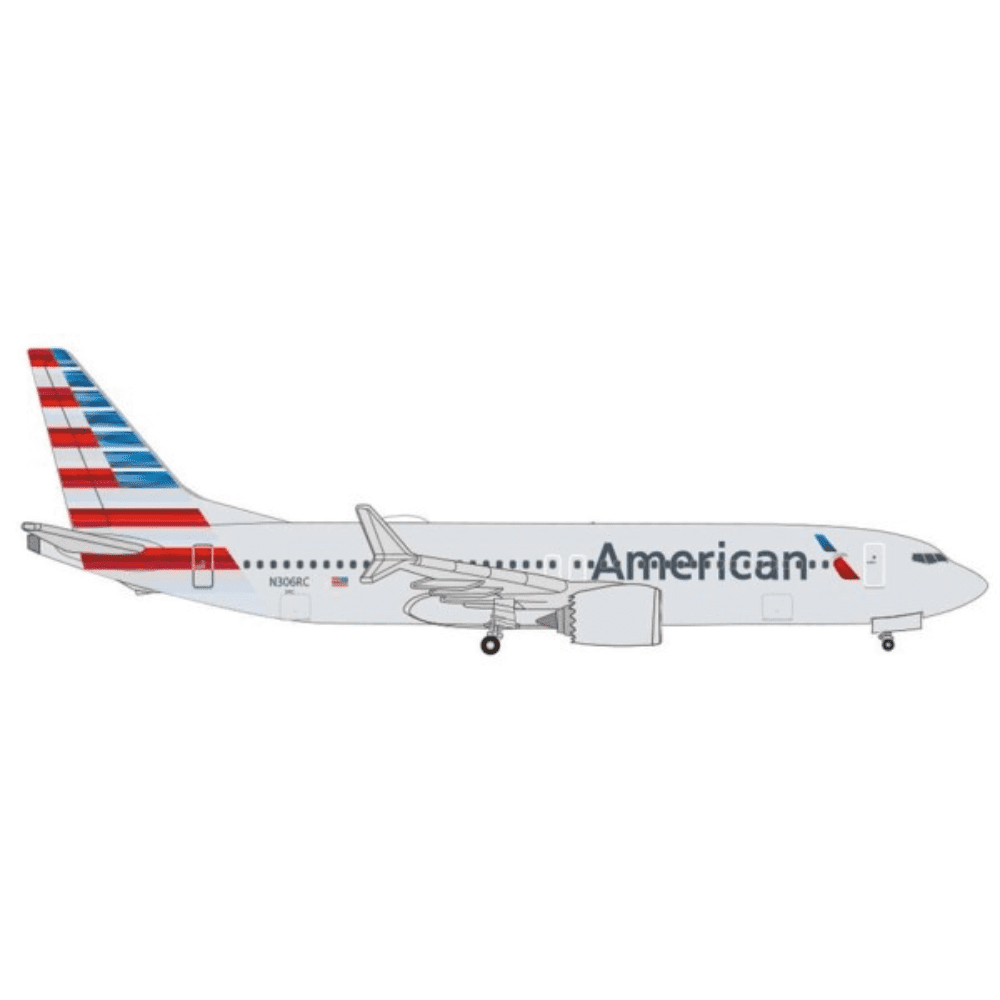 Boeing 737 Max 8 - American Airlines, Reg."N306RC" Marca: Herpa - Scala: 1:500