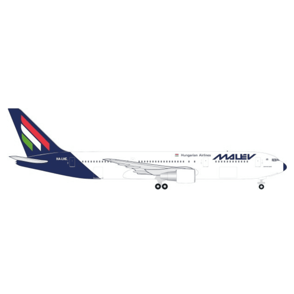 Boeing 767-300 - Malev Hungarian Airlines, Reg."HA-LHC" Edizione Limitata Marca: Herpa - Scala: 1:500