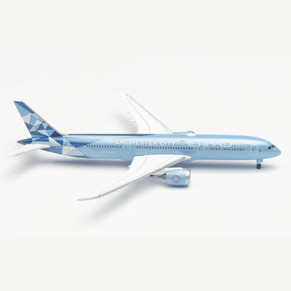 Boeing 787-9 Dreamliner - Etihad Airways,Reg."A6-BND" - "Manchester City" Edizione Limitata Marca: Herpa - Scala: 1:500