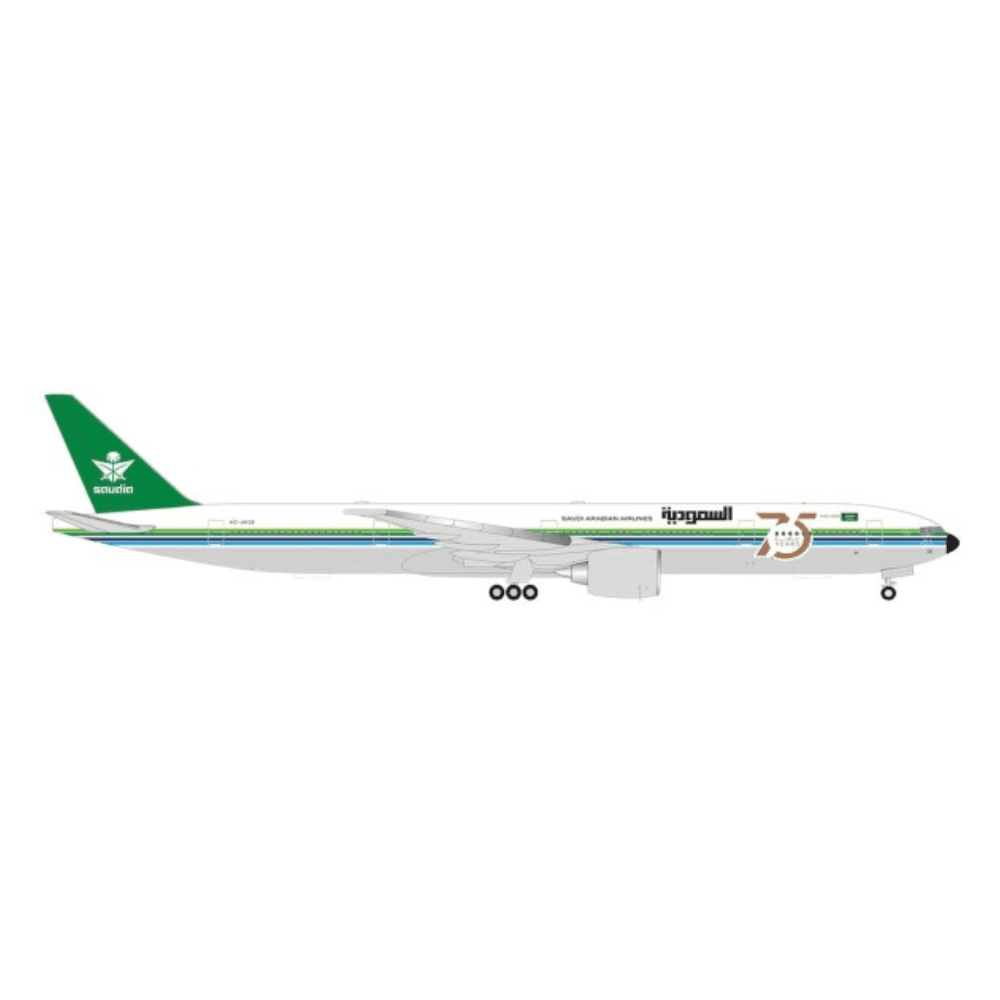 Boeing 777-300ER - Saudia, Reg."HZ-AK28" - "75 Years Retrojet" - Marca: Herpa - Scala: 1:500