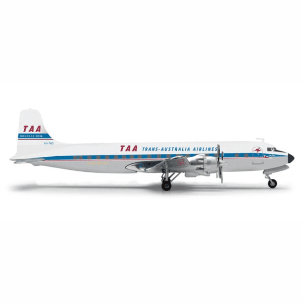 Douglas DC-6B - TAA Trans Australia Airlines, Reg."VH-TAD" Edizione Limitata Marca: Herpa - Scala: 1:200